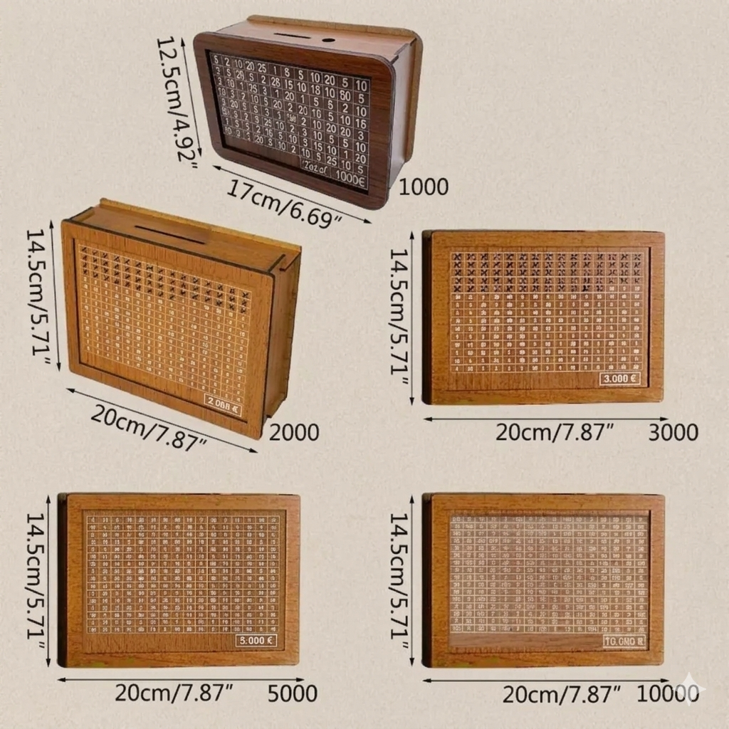 Fun Wooden Savings Box with Savings Counter