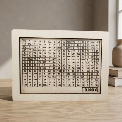Fun Wooden Savings Box with Savings Counter