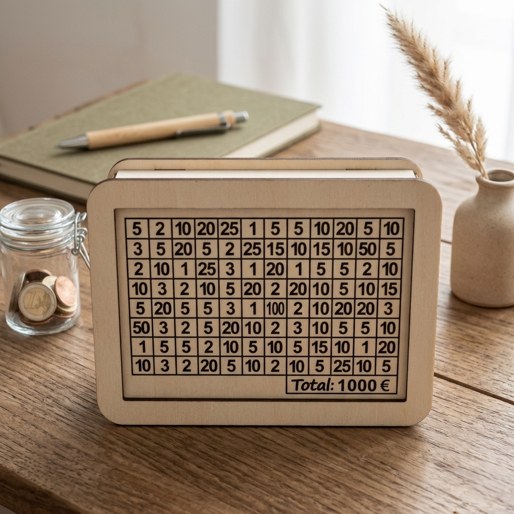 Fun Wooden Savings Box with Savings Counter