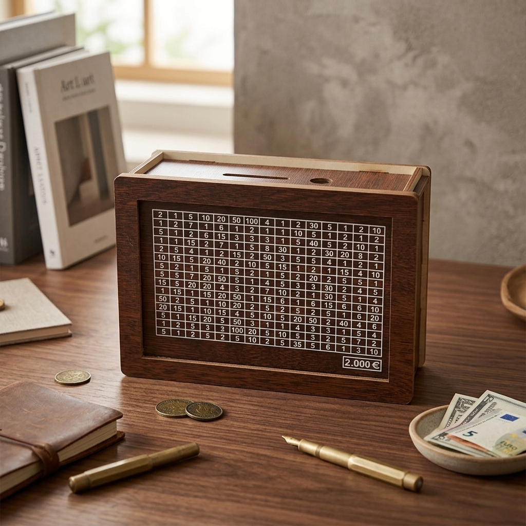 Fun Wooden Savings Box with Savings Counter