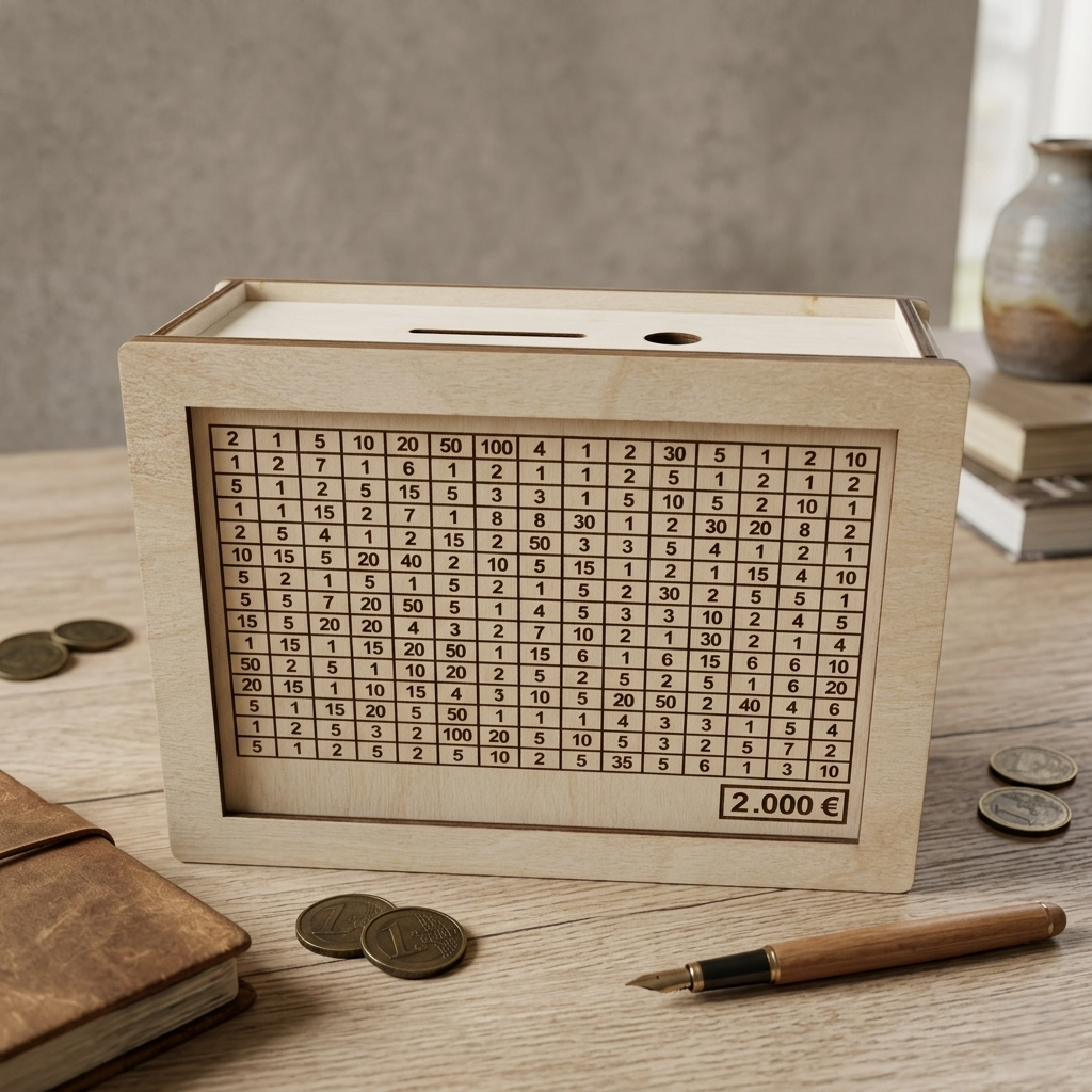Fun Wooden Savings Box with Savings Counter