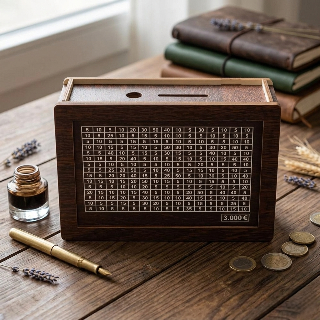 Fun Wooden Savings Box with Savings Counter
