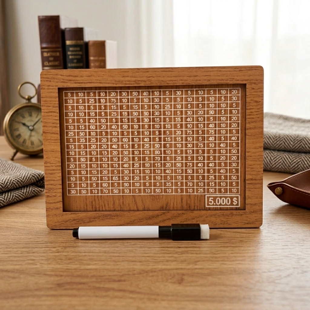 Fun Wooden Savings Box with Savings Counter