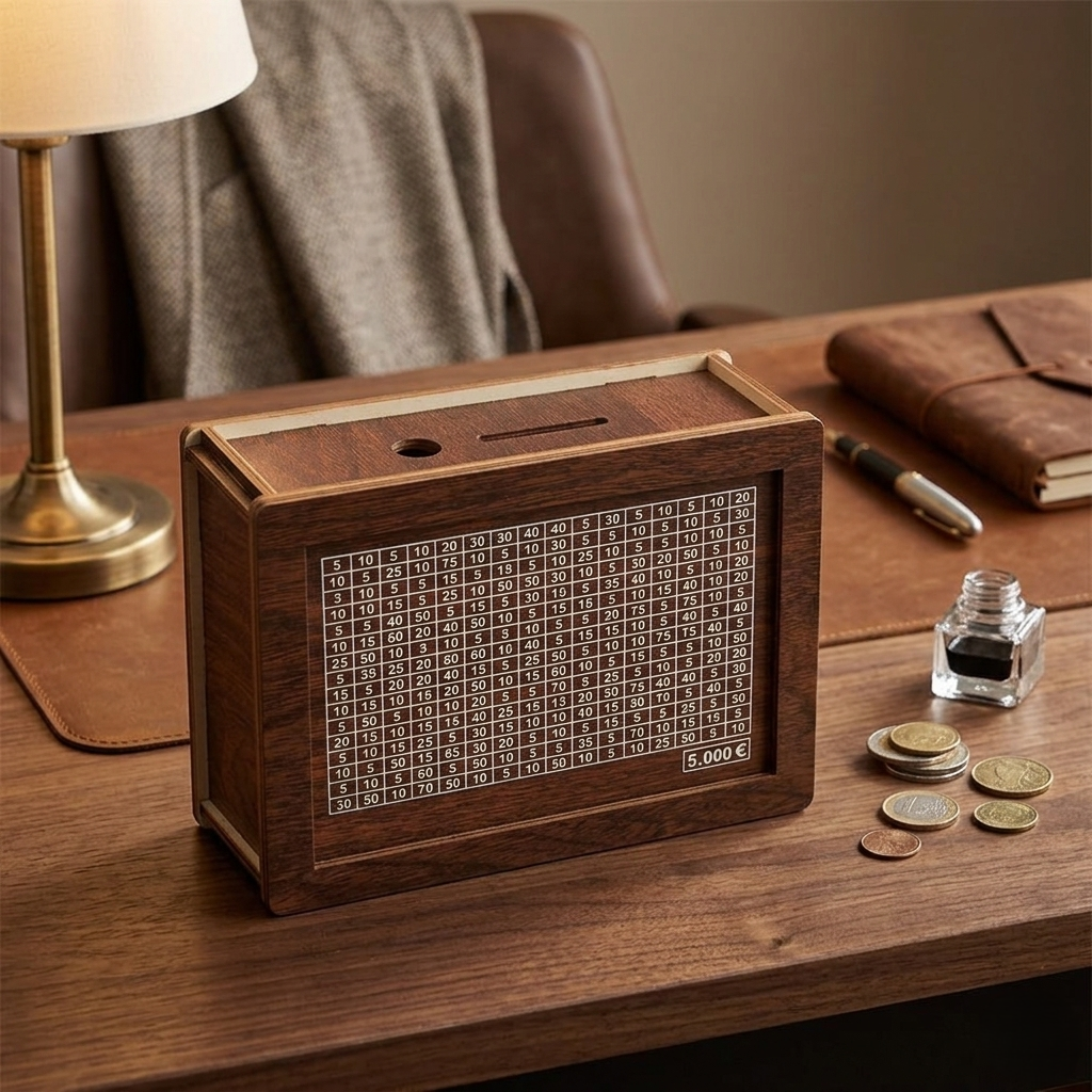 Fun Wooden Savings Box with Savings Counter